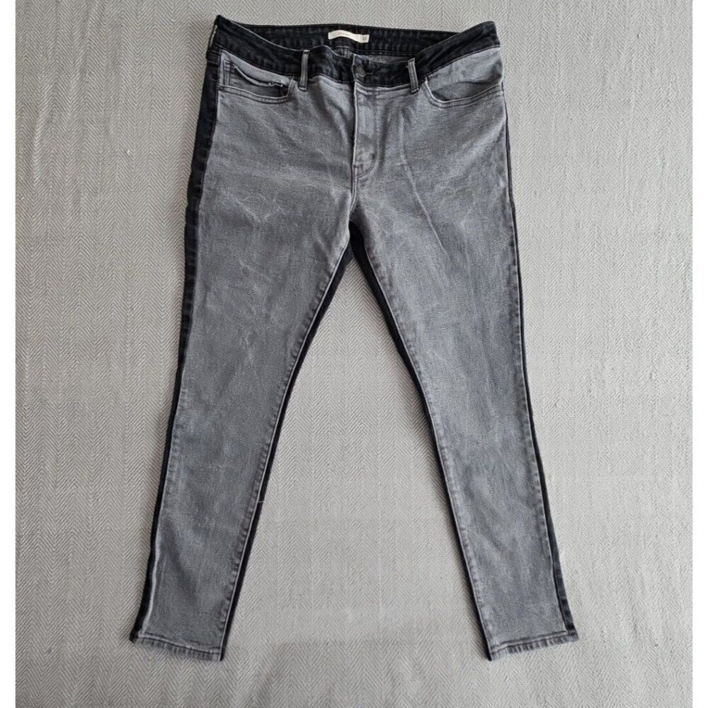 Levi's 711 Two Tone Skinny‎ Jeans Women's Size 32/30 Color Black and Gray